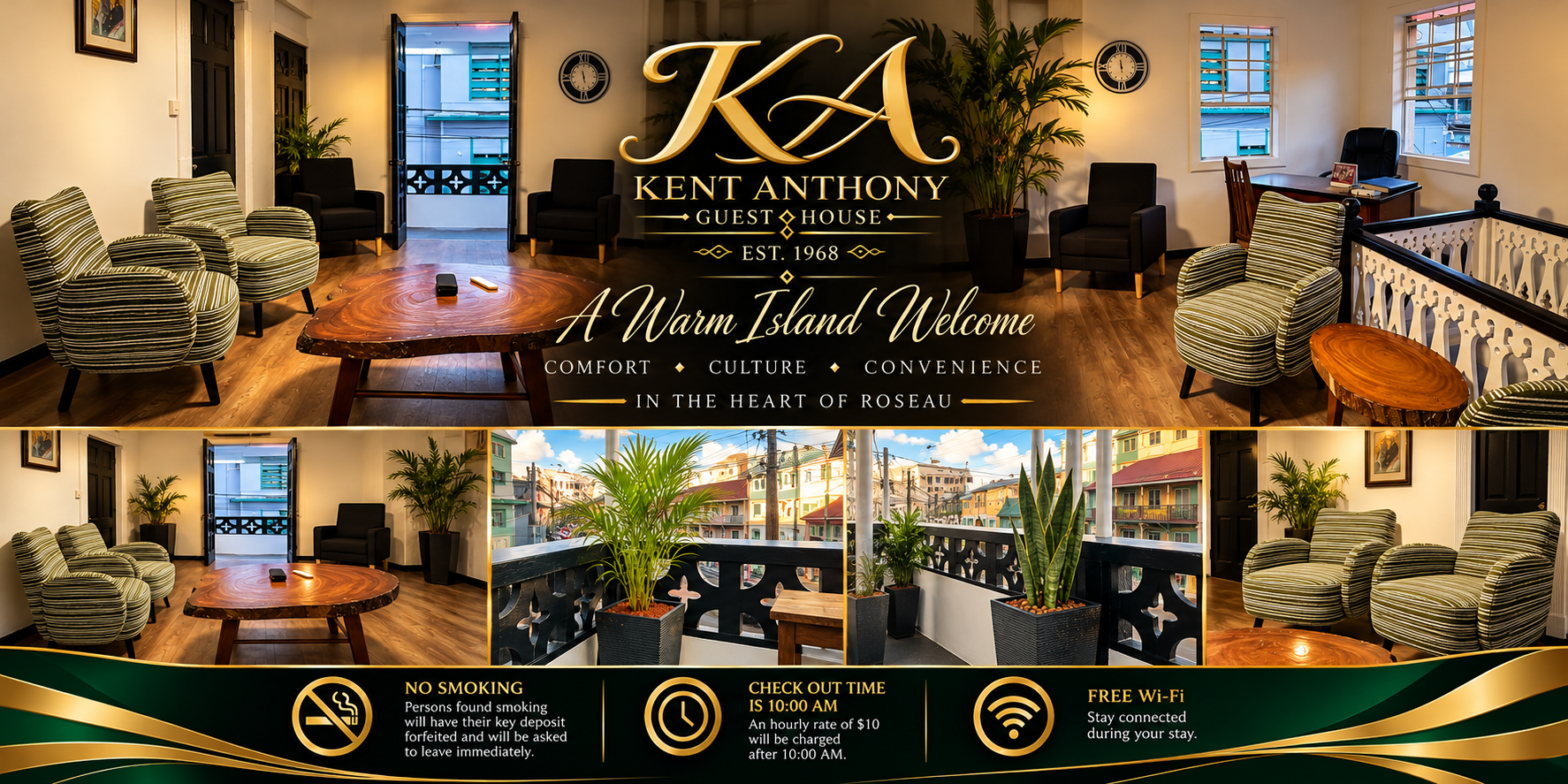 Kent Anthony Guest House - A Warm Island Welcome, Comfort Culture Convenience in Roseau Dominica